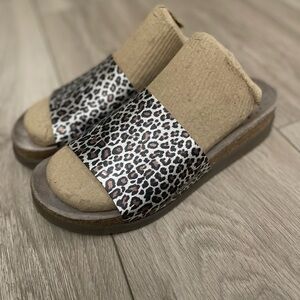 Mephisto Womens 36 Hanik Slide Sandals  animal print Silver Size 5,5